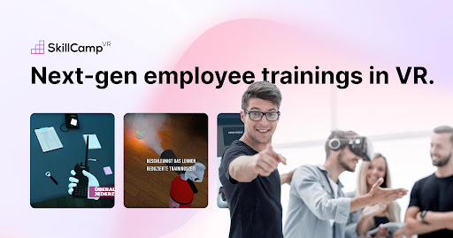 SkillCampVR training platform landing page